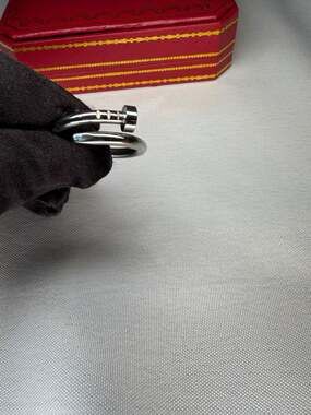 Wrap Around Nail  Ring in Silver  Tone